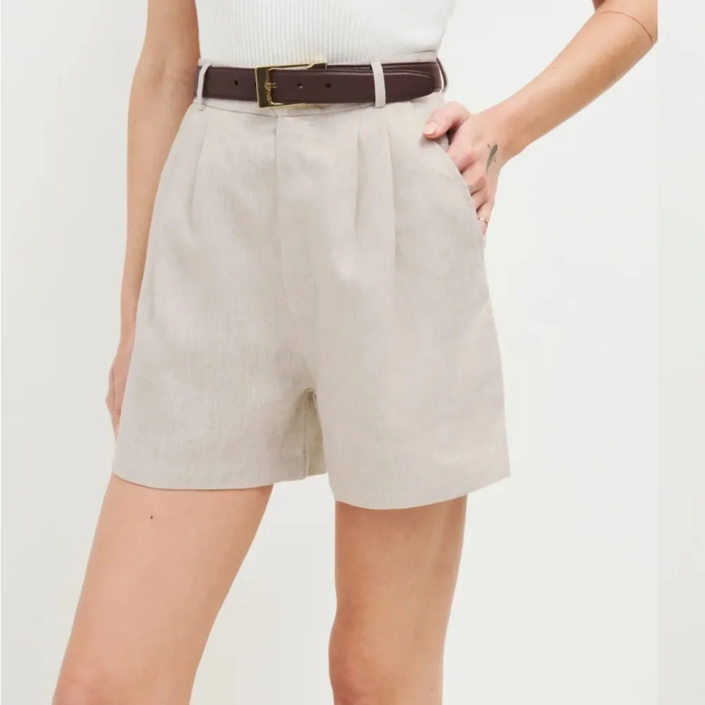 NWT Reformation Mason Linen Shorts - Picture 2 of 7
